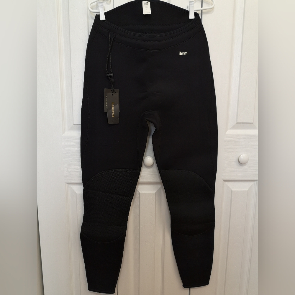 Lemorecn Unisex XL 3mm Neoprene Wetsuit Pants Black - Surfing, Paddleboard